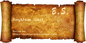 Beythum Saul névjegykártya